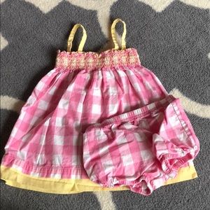 Tank dress with bloomers & matching bonnet